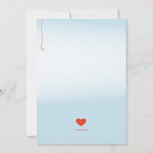 Love to Fish Party Uitnodiging (Achterkant)