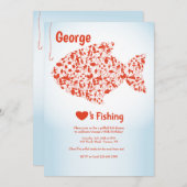 Love to Fish Party Uitnodiging (Voorkant / Achterkant)