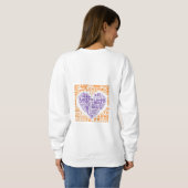 Love To Ski Orange Purple Sweatshirt (Dos entier)