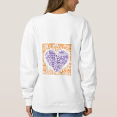 Love To Ski Orange Purple Sweatshirt (Dos)