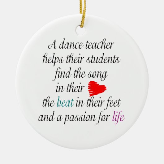 Love to Teach Dance  Ornament (Voorkant)