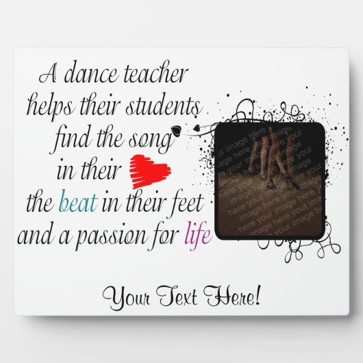 Love to Teach Dance Plaque (Devant)