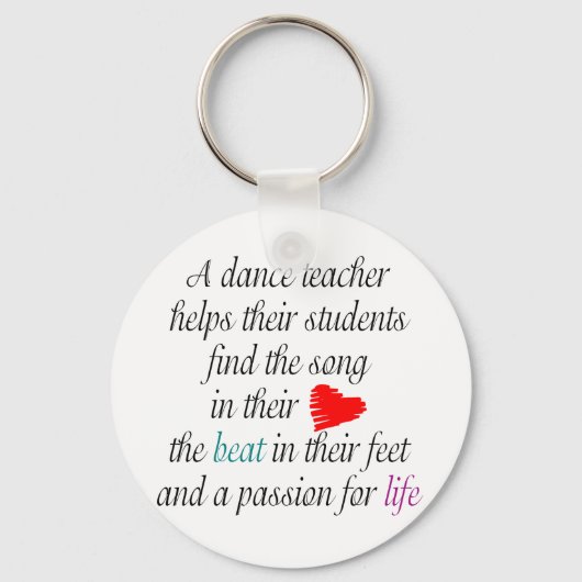 Love to Teach Dance Sleutelhanger(s) Sleutelhanger (Voorkant)