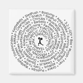 LOVE TO WORKOUT - Crossfit-geïnspireerd ontwerp Magneet