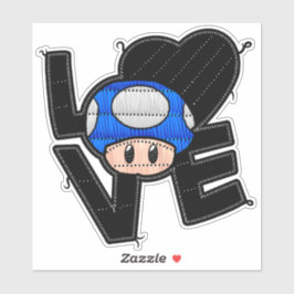 Love Toad - Blauw Sticker