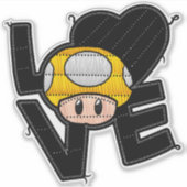 Love Toad - Geel Sticker (Voorkant)