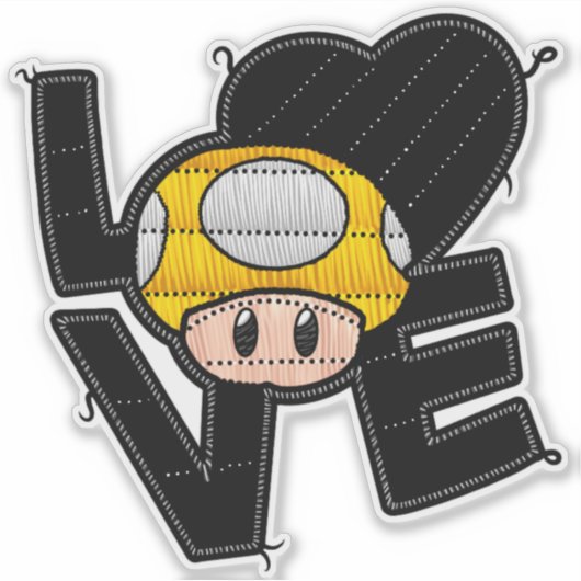 Love Toad - Geel Sticker (Voorkant)