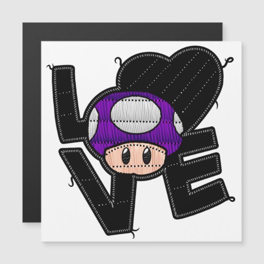 Love Toad - Magnet pourpre (Devant / Derrière)