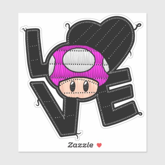 Love Toad - Roze Sticker (Vel)