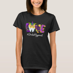 Love Tooth Wear Mask Dental Hygienist Mardi Gras C T-shirt
