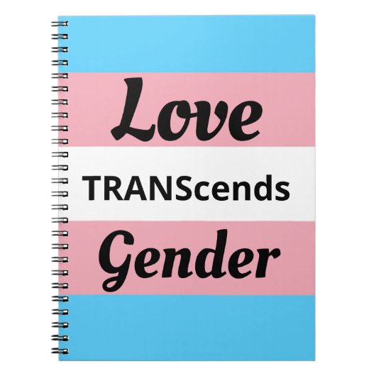 Love TRANScends Gender - Transgender Pride Notitieboek (Voorkant)