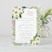 Love Travels Floral Carte Fête des mariées (Debout devant)