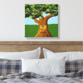 Love Tree aangepaste naam omwikkeld canvas afdrukk Afdruk (Insitu (Slaapkamer))