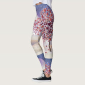 Love Tree Branches avec Red Hearts Leggings (Gauche)