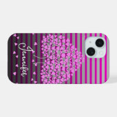 Love Tree coque iphone Bande rose (Verso Horizontal)