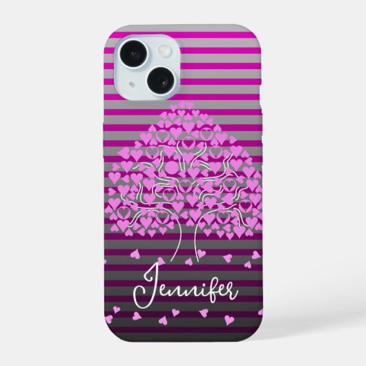 Love Tree coque iphone Bande rose (Verso)