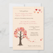 Love Tree Hearts Faire-part de mariage (Devant)