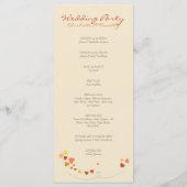 Love Tree Hearts Programme de mariage (Dos)