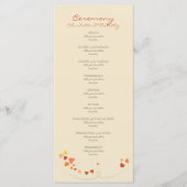 Love Tree Hearts Programme de mariage (Devant)