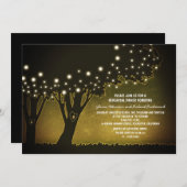 Love Tree Night Lights Repetitie Diner Uitnodiging (Voorkant / Achterkant)