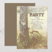 love tree rustic country engagement invitation (Devant / Derrière)