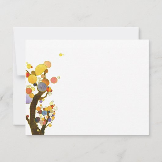 Love Trees Carte de remerciements Mariage unique (Dos)