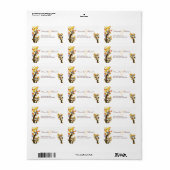 Love Trees : Étiquette de adresse Mariage (Feuille entière)