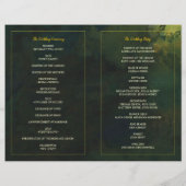 Love Trees Rustic Mariage BiFold Programme (Dos)