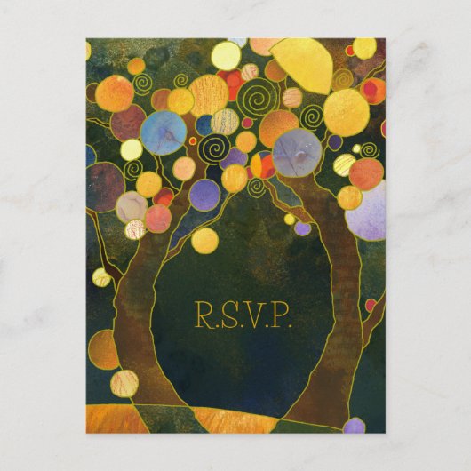 Love Trees Rustic Wedding Menu Choice RSVP (Voorkant)