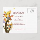 Love Trees Wedding Enregistrer la Date Cartes post (Dos)