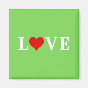 LOVE Trending Lime Green Modern Elegant Magneet