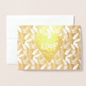 Love Tropical Wedding Dankuwel Folie Kaarten (Voorkant met envelop)