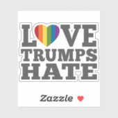Love Trumps Hate - Anti-Donald Trump Sticker (Vel)
