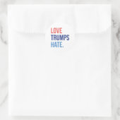 Love Trumps Hate Ronde Sticker (Tas)