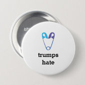 Love Trumps Hate Safety Pin Button (Voorkant /achterkant)