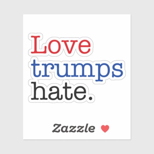 Love Trumps Hate Sticker (Vel)