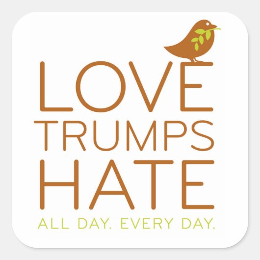 Love Trumps Hate Sticker (Voorkant)