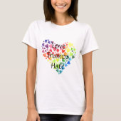 Love Trumps Hate Woman's Tee Shirt (Voorkant)