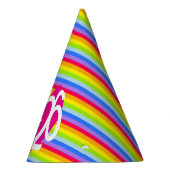 Love Twenty 25 Regenboog Stripe Party pet Feesthoedjes (Rechts)