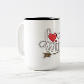 Love Twins - Mug à deux tons (15 oz) (Devant gauche)