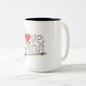 Love Twins - Mug à deux tons (15 oz) (Devant droit)