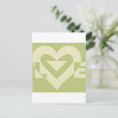 Love Two-Tone Sage Green Briefkaart (Staand voorkant)
