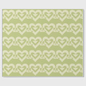Love Two-Tone Sage Green Cadeaupapier (Vlak)