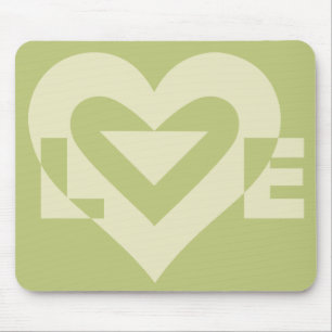 Love Two-Tone Sage Green Muismat