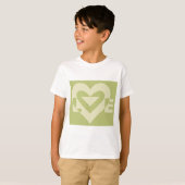 Love Two-Tone Sage Green T-shirt (Voorkant volledig)