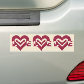 Love Two-Tone Wine Paars Bumpersticker (Op auto)