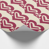 Love Two-Tone Wine Paars Cadeaupapier (Hoek)