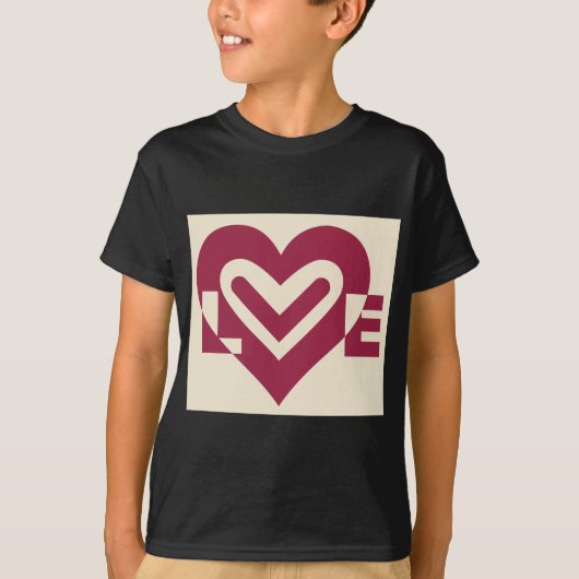 Love Two-Tone Wine Paars T-shirt (Voorkant)