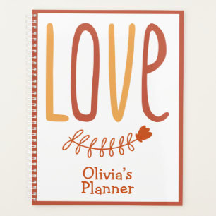 Love Typographie Boho Design Couleurs Nom Moderne