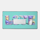 LOVE Typographie Colorful Moderne 3D Art Abstrait (Clavier et souris)